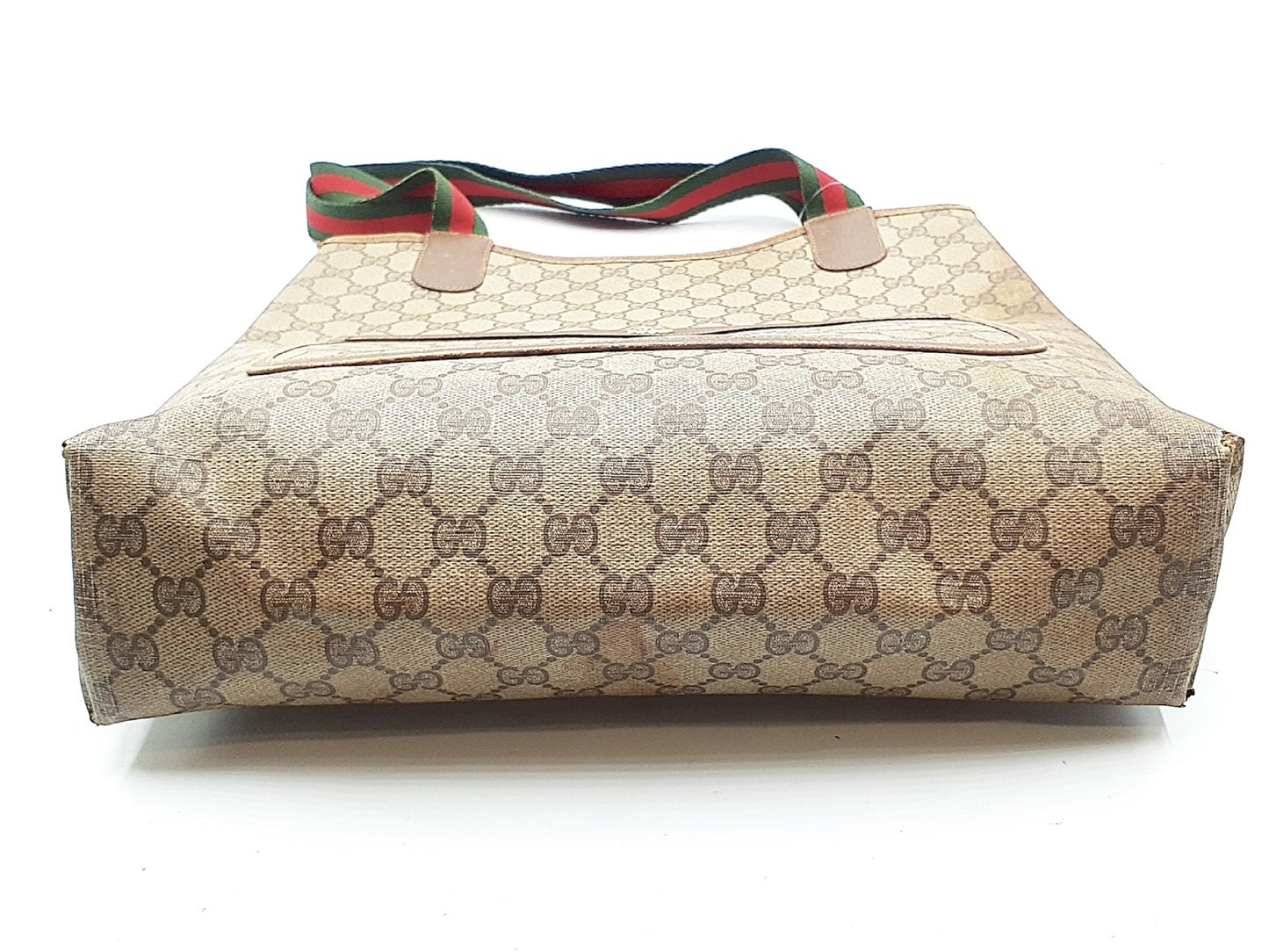 GUCCI 3-piece set: GG Supreme Sherry Line leather tote and leather second tote bag