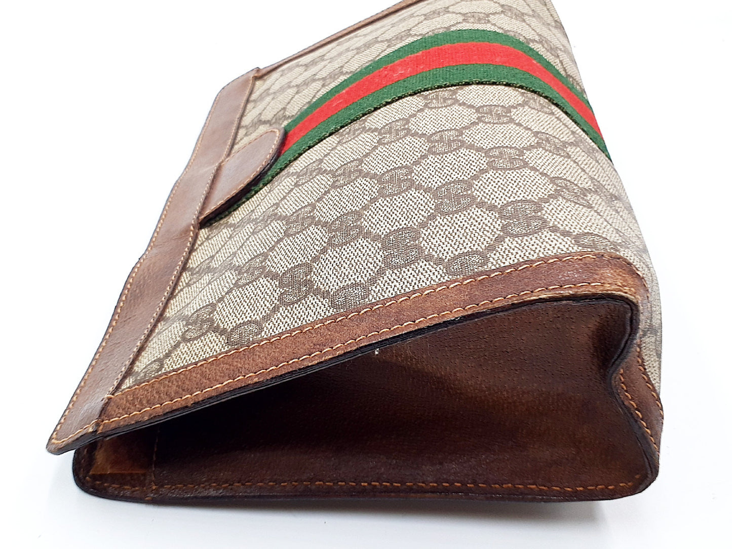 GUCCI 3-piece set: GG Supreme Sherry Line leather tote and leather second tote bag
