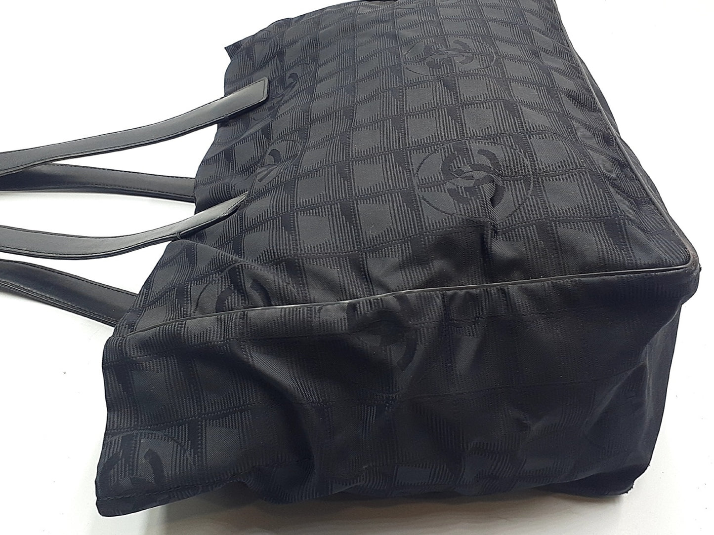 CHANEL New Travel Line All Black All Stickers 3-Piece Tote Bag Set