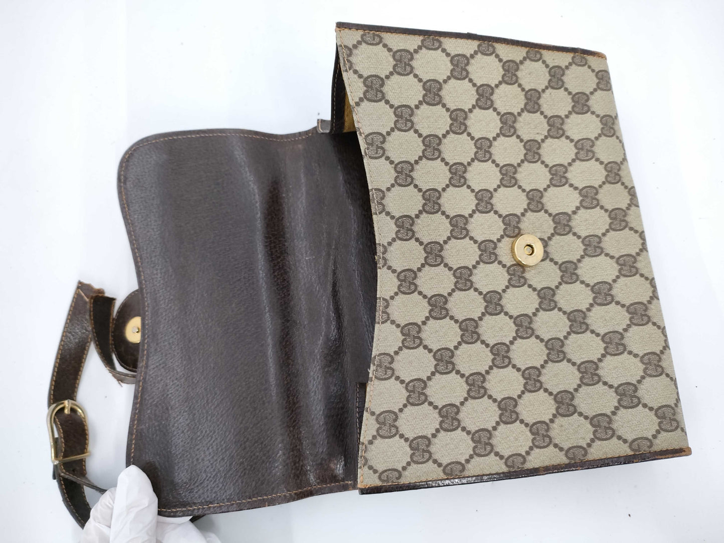 GUCCI GUCCI Shoulder Bag Brown Old Gucci GG Supreme Shoulder Bag