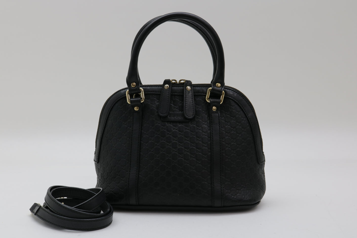 GUCCI Micro Shima Leather 2-Way Handbag