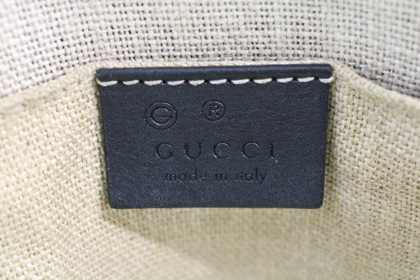 GUCCI Micro Shima Leather 2-Way Handbag