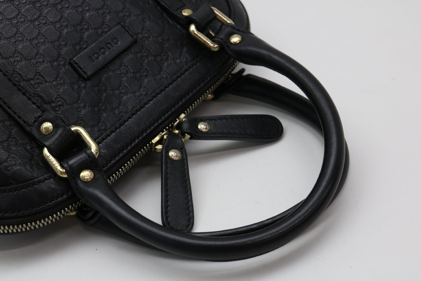 GUCCI Micro Shima Leather 2-Way Handbag