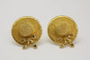 CHANEL straw hat earrings
