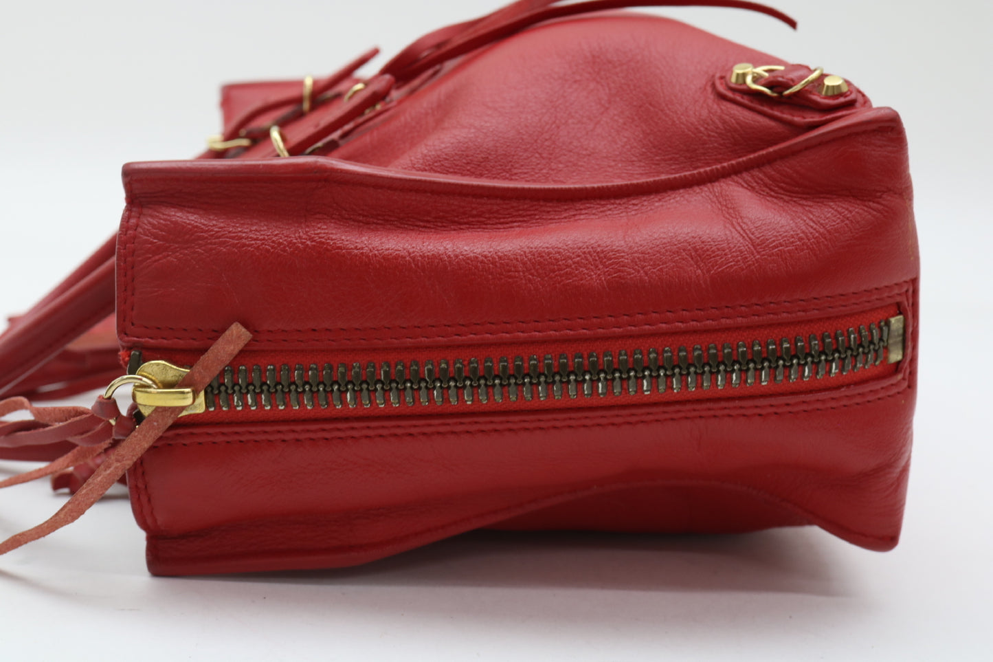 BALENCIAGA Mini Leather The Paper 2-Way Handbag