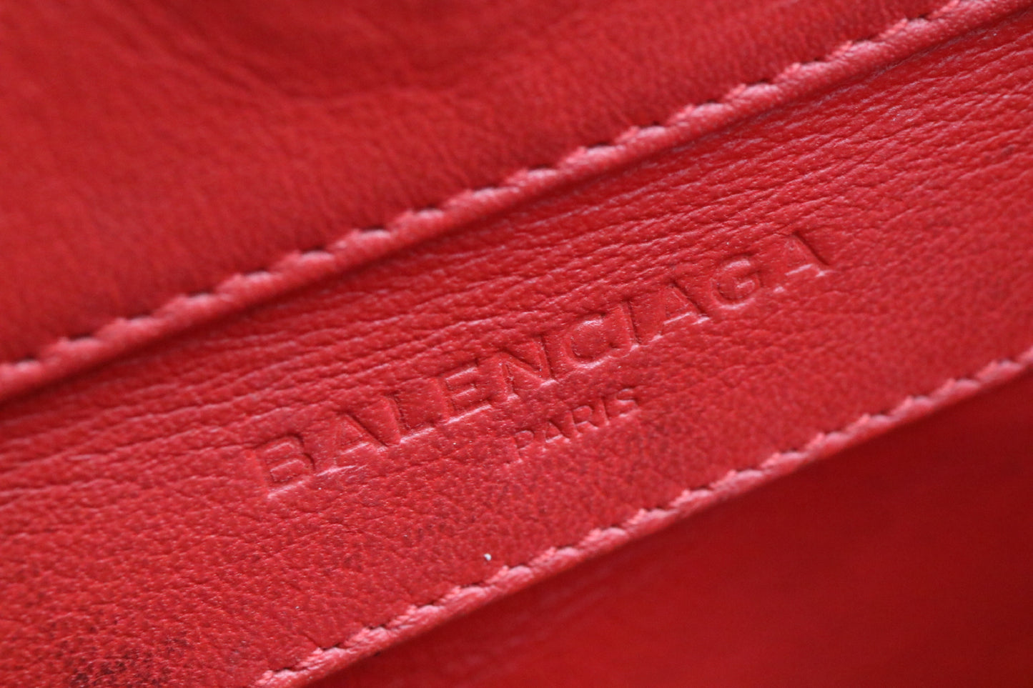 BALENCIAGA Mini Leather The Paper 2-Way Handbag