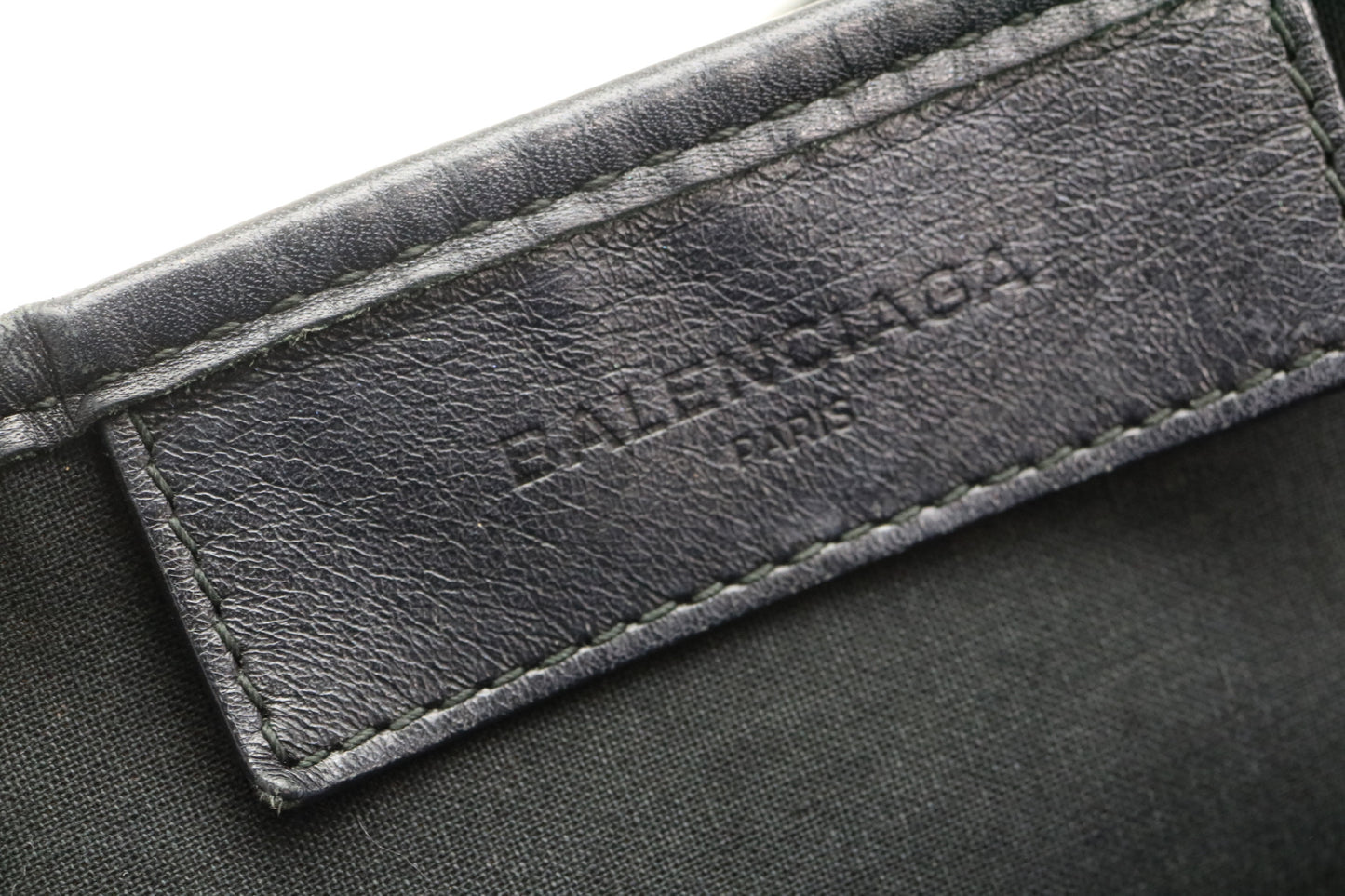 BALENCIAGA canvas x leather tote bag