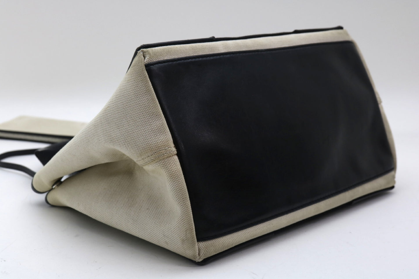 BALENCIAGA canvas x leather tote bag