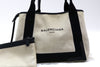 BALENCIAGA canvas x leather tote bag