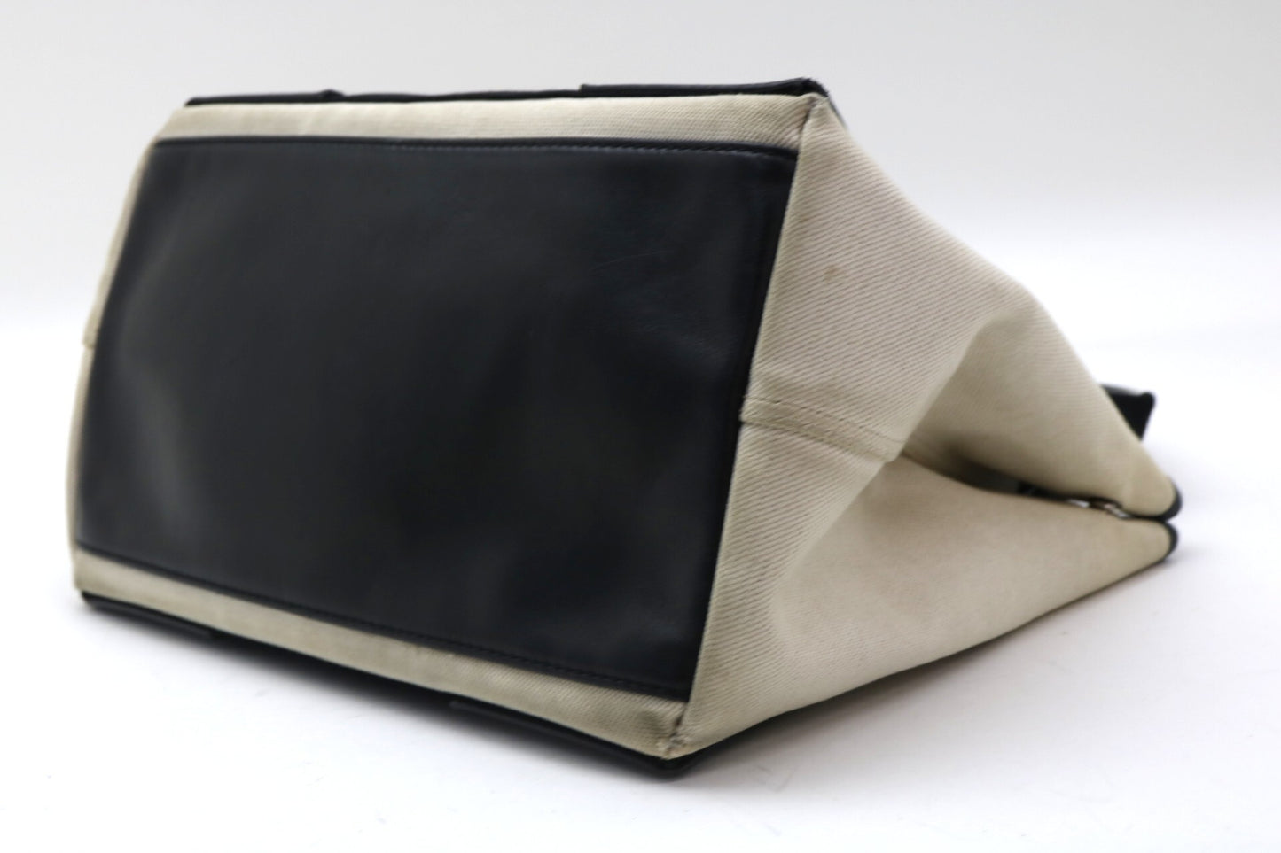 BALENCIAGA canvas x leather tote bag