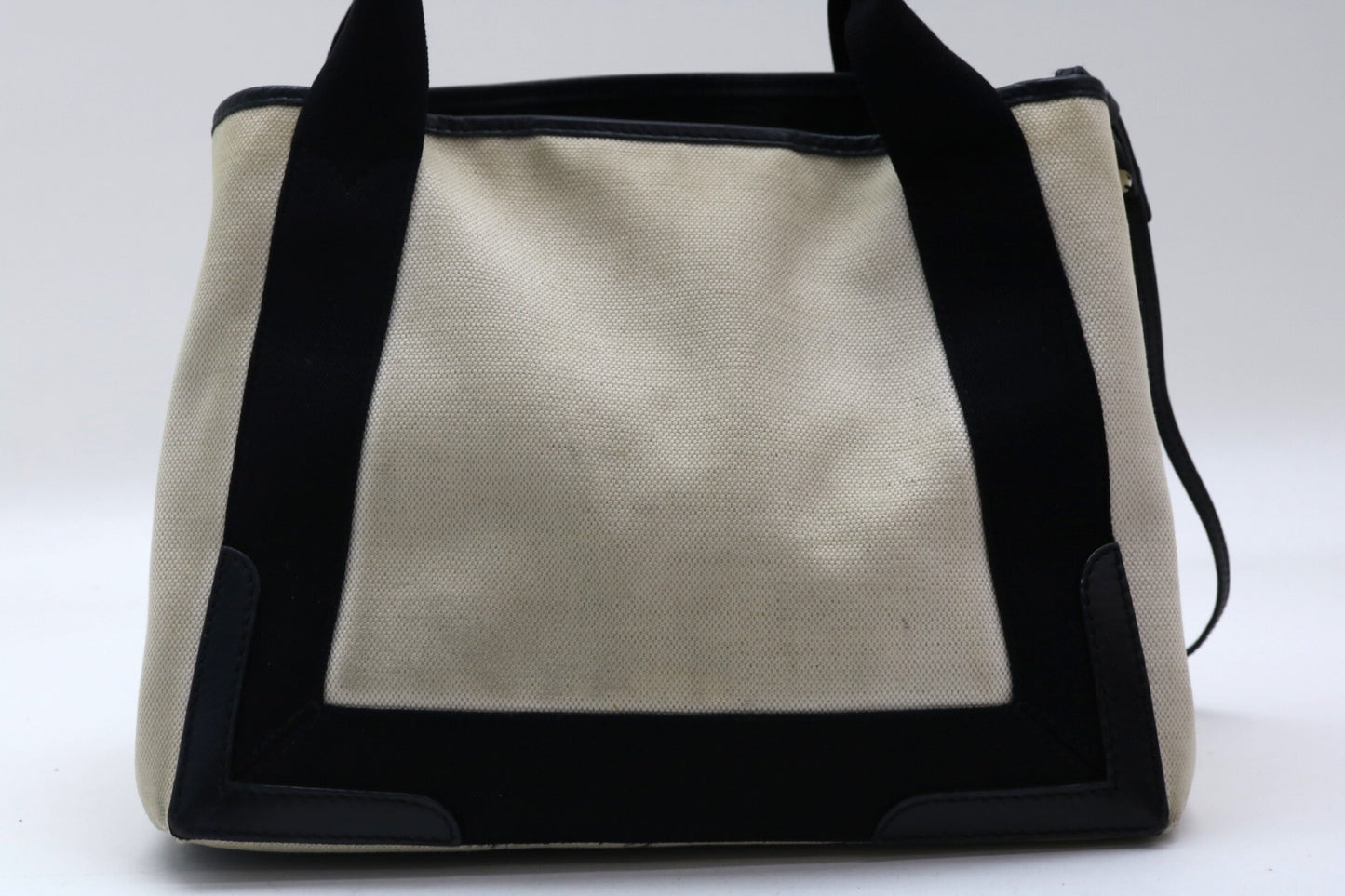 BALENCIAGA canvas x leather tote bag