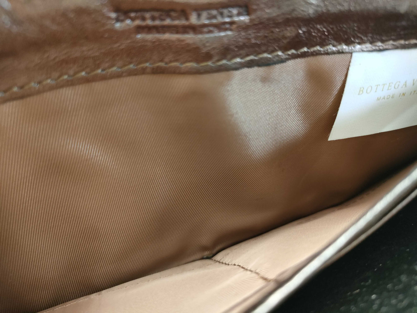 BOTTEGA VENETA Intrecciato Bottega Veneta Round Long Wallet Leather Zipper Blonde Wallet