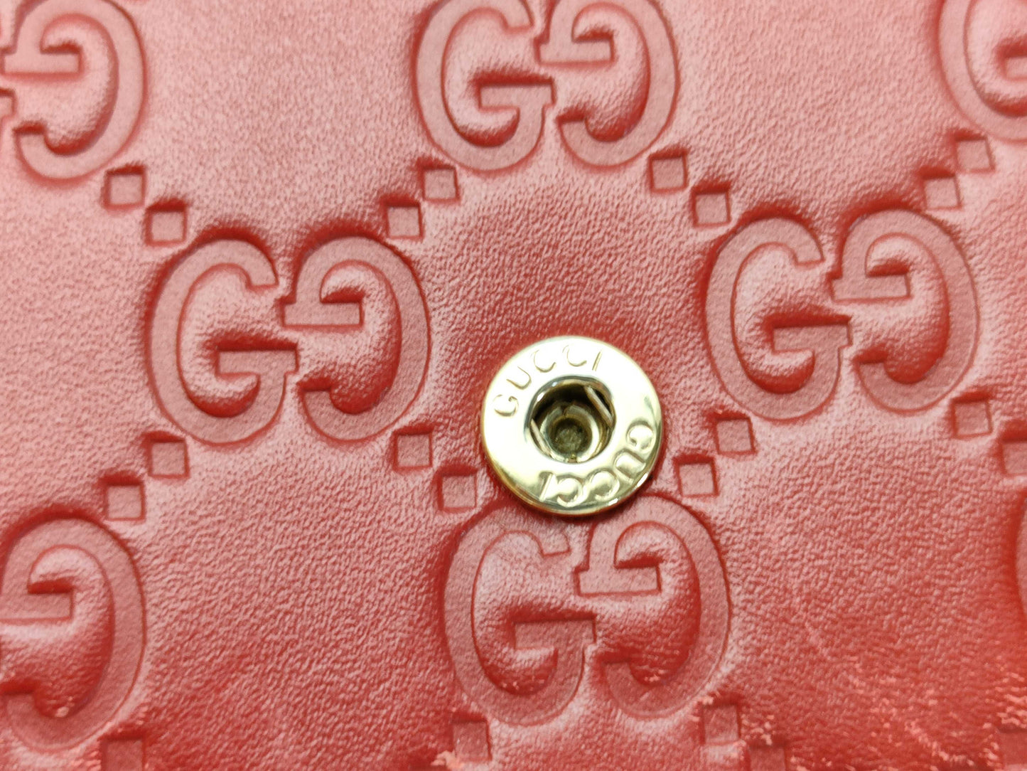 GUCCI 388679 Long Wallet, Shima Leather, Red