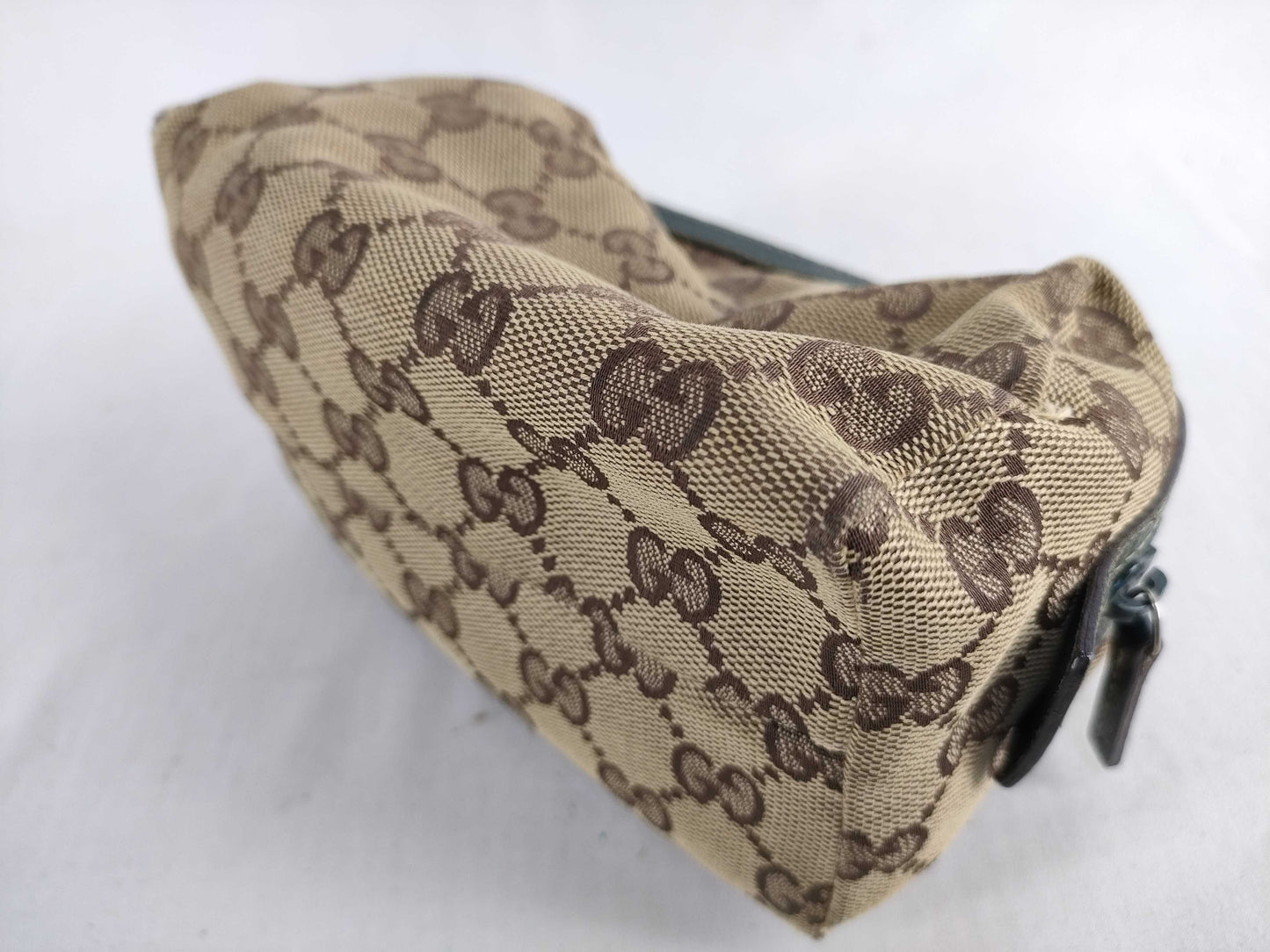 GUCCI 29595 Pouch Brown x Beige GG Canvas Pouch