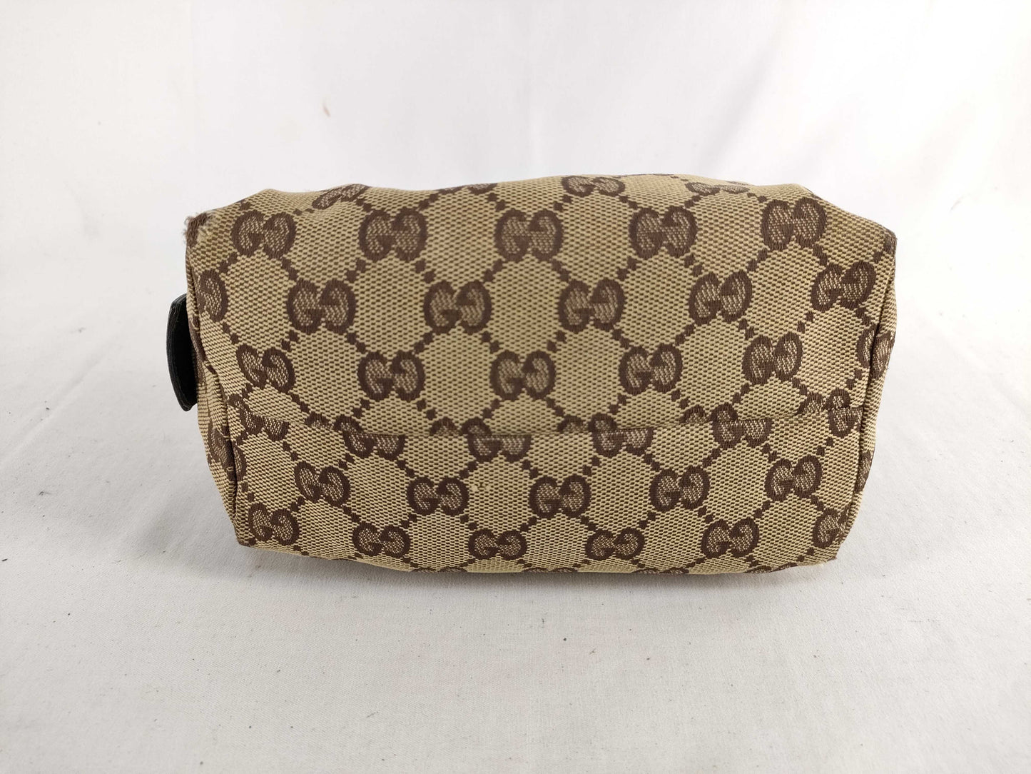GUCCI 29595 Pouch Brown x Beige GG Canvas Pouch