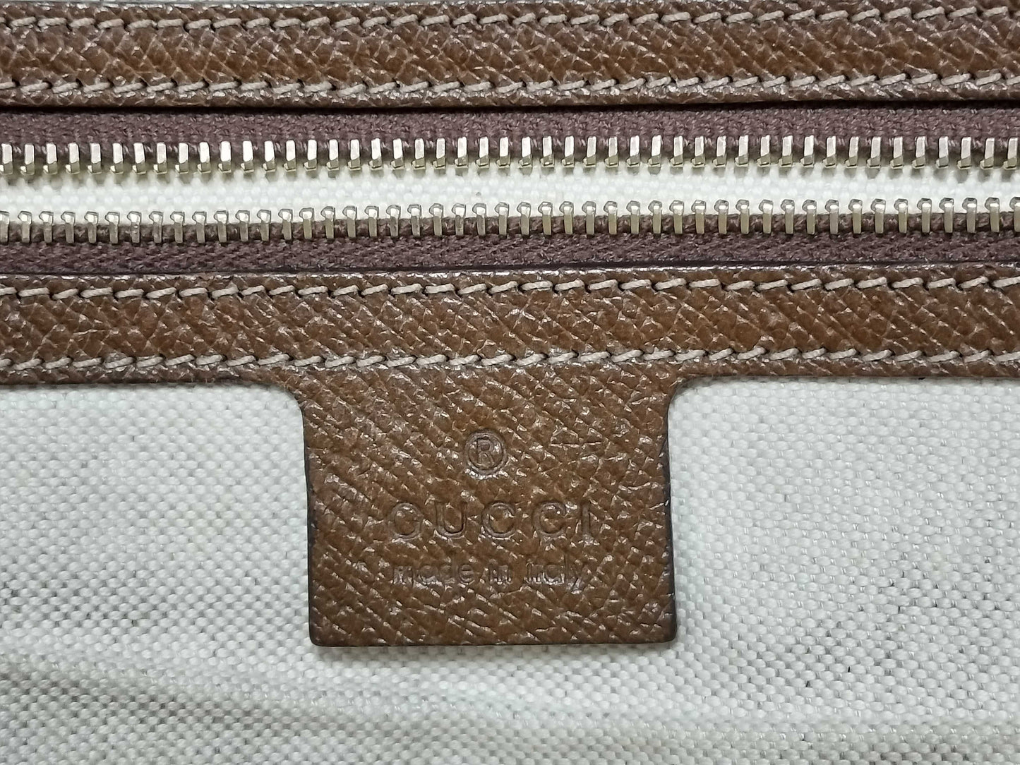 GUCCI GG Canvas Tote Bag 323671 GG Canvas Leather Brown Tote Bag