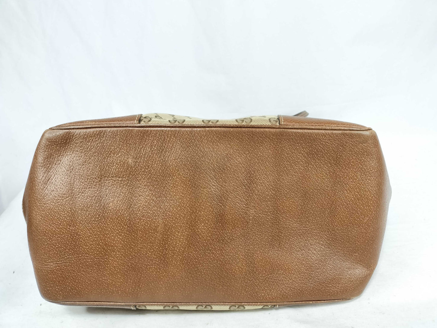 GUCCI GG Canvas Tote Bag 323671 GG Canvas Leather Brown Tote Bag