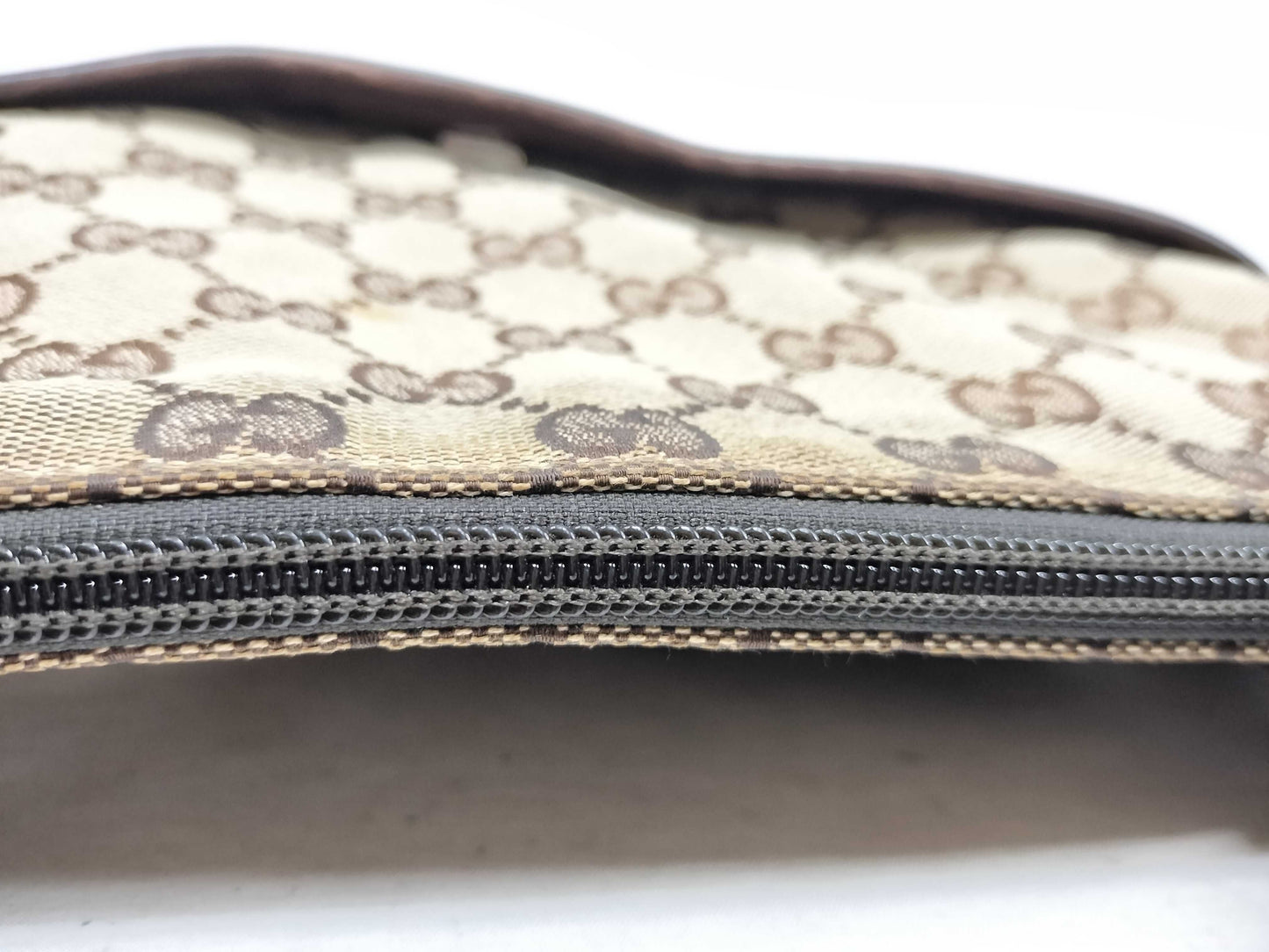 GUCCI GG Canvas Gucci 145857 GG Canvas Shoulder Bag Leather Brown Shoulder Bag