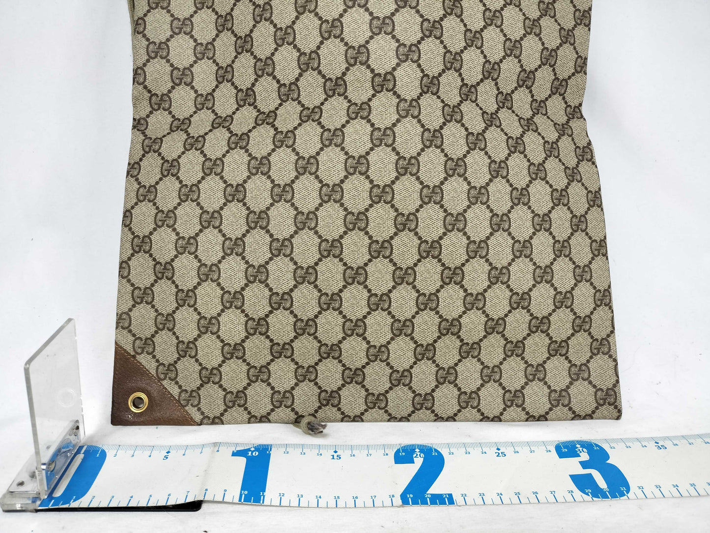 GUCCI GG Supreme Gucci 97 19 302 Drawstring Bag GG Supreme PVC Brown Bag