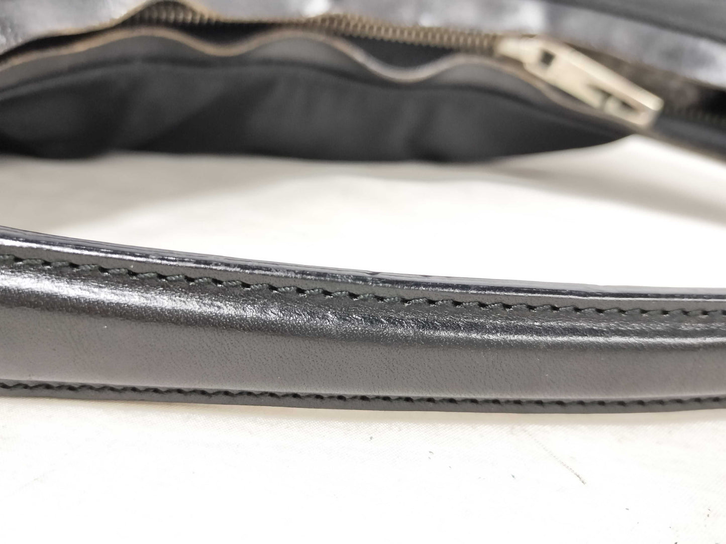 GUCCI 000 0602 Handbag Shoulder Bag Nylon Leather Black Handbag