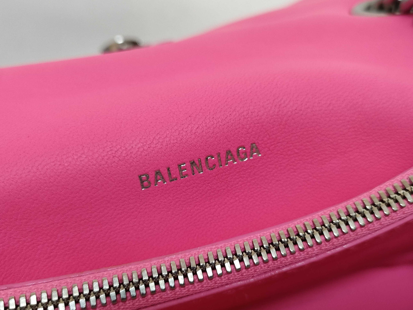 BALENCIAGA Hourglass Leather Chain Shoulder Bag