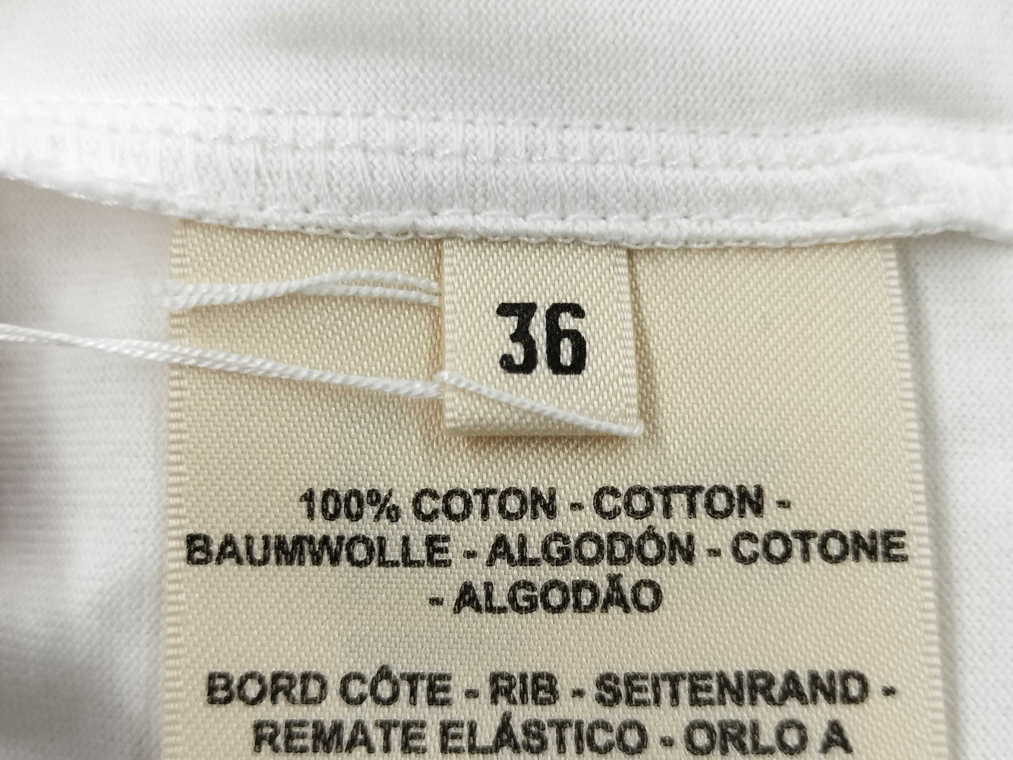 HERMES One-Piece Cotton White T-Shirt Size 36