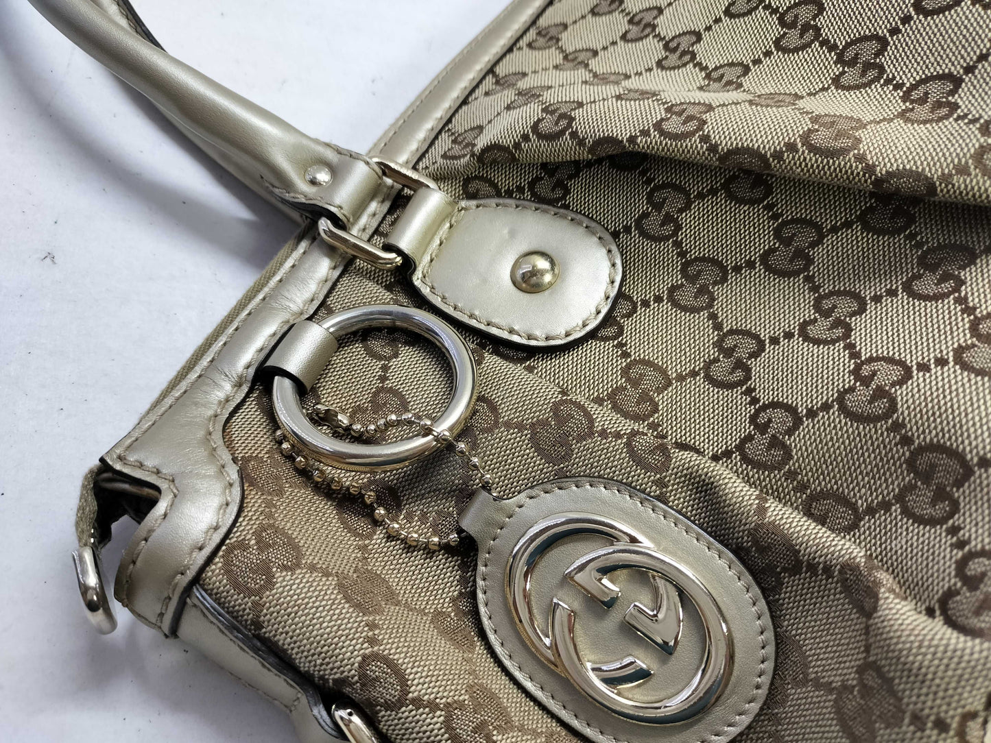 GUCCI GG Canvas Gucci 2-Way Tote Bag