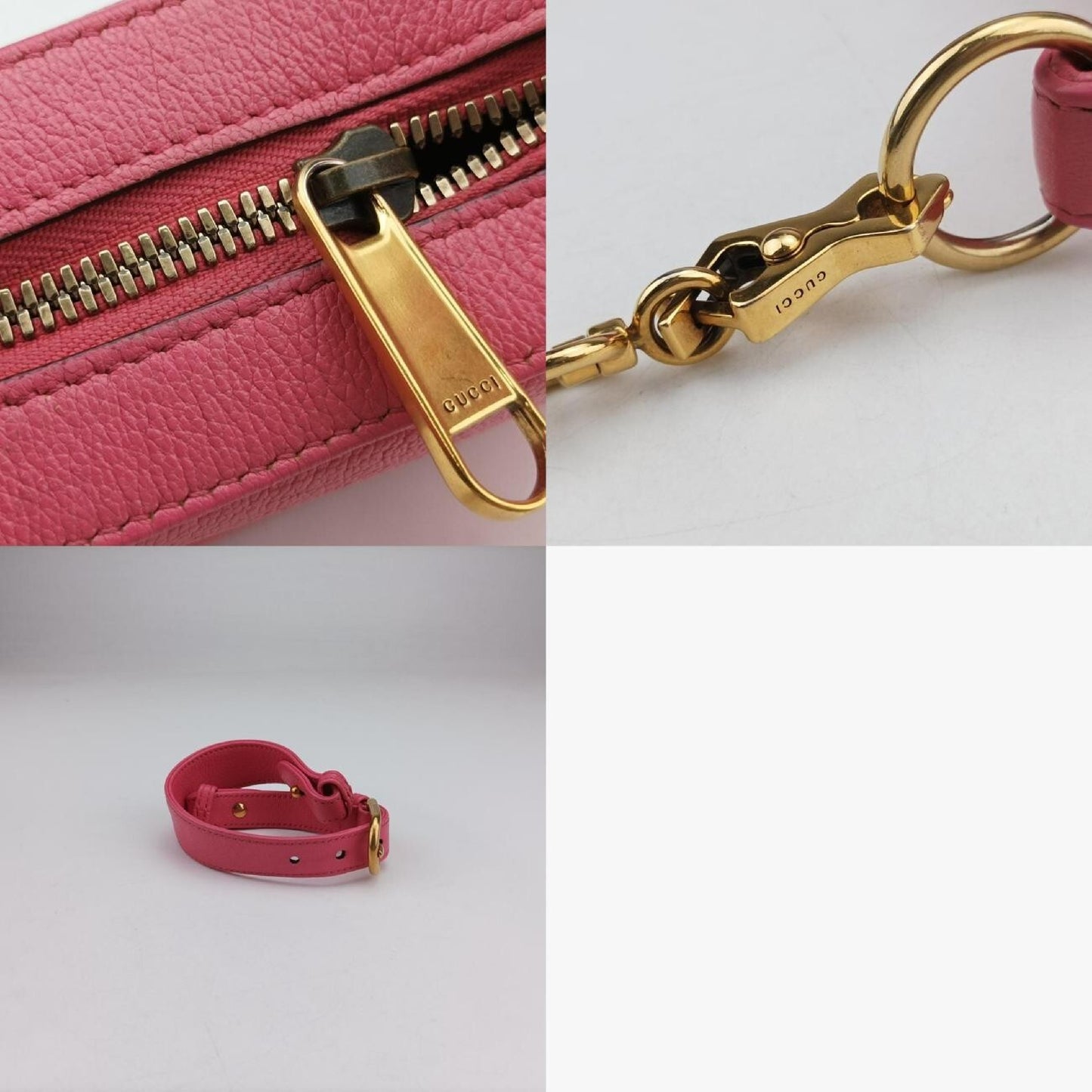 GUCCI Aphrodite Rose Red Leather Shoulder Bag 731817 I040094076