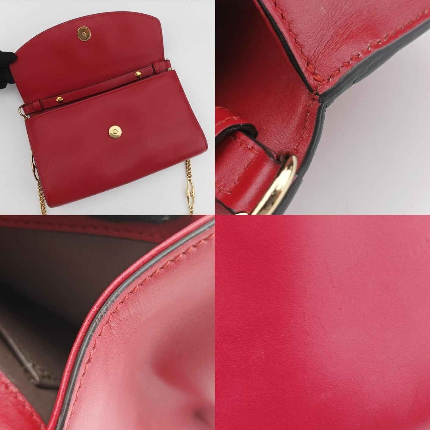 GUCCI Zumi Red Leather Shoulder Bag 572375I028399578