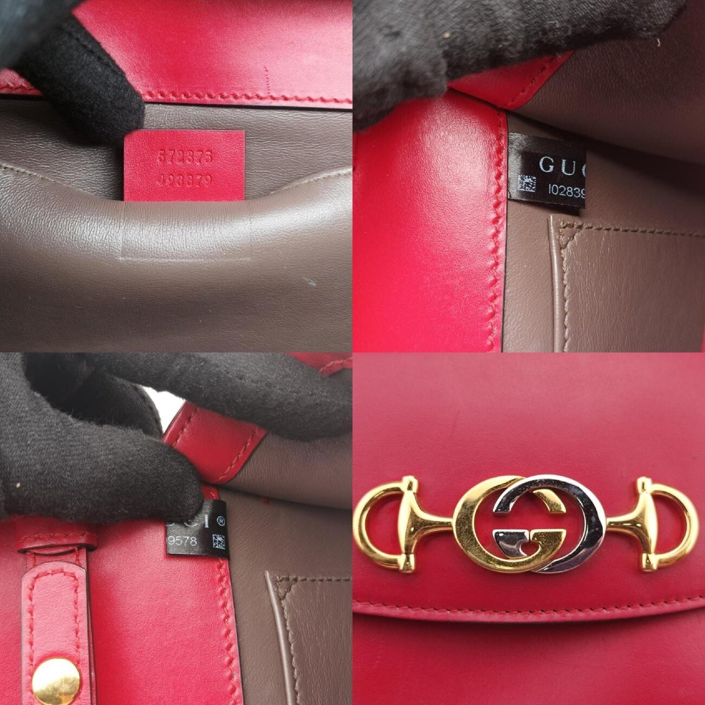 GUCCI Zumi Red Leather Shoulder Bag 572375I028399578