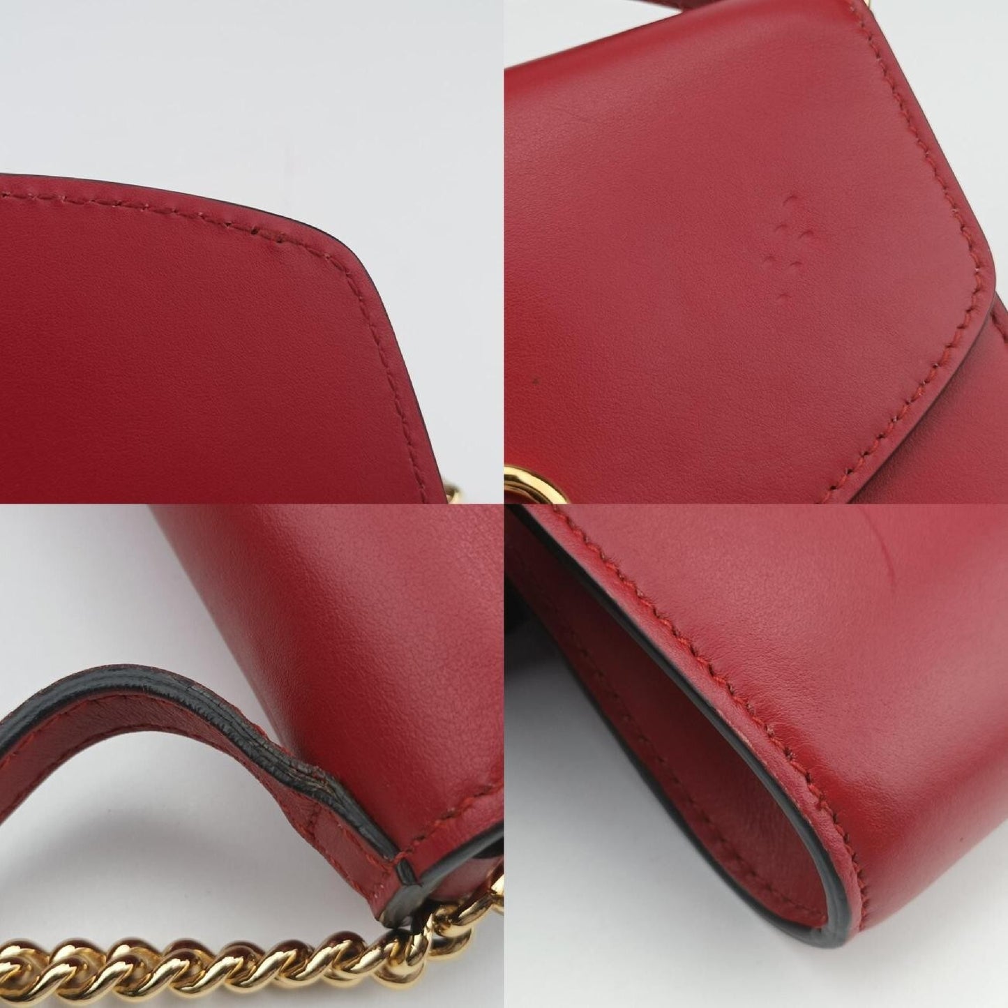 GUCCI Zumi Red Leather Shoulder Bag 572375I028399578