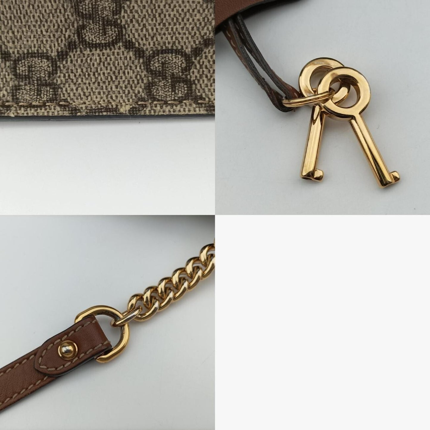 GUCCI Padlock Brown PVC Coated Canvas Shoulder Bag 498156I023592633