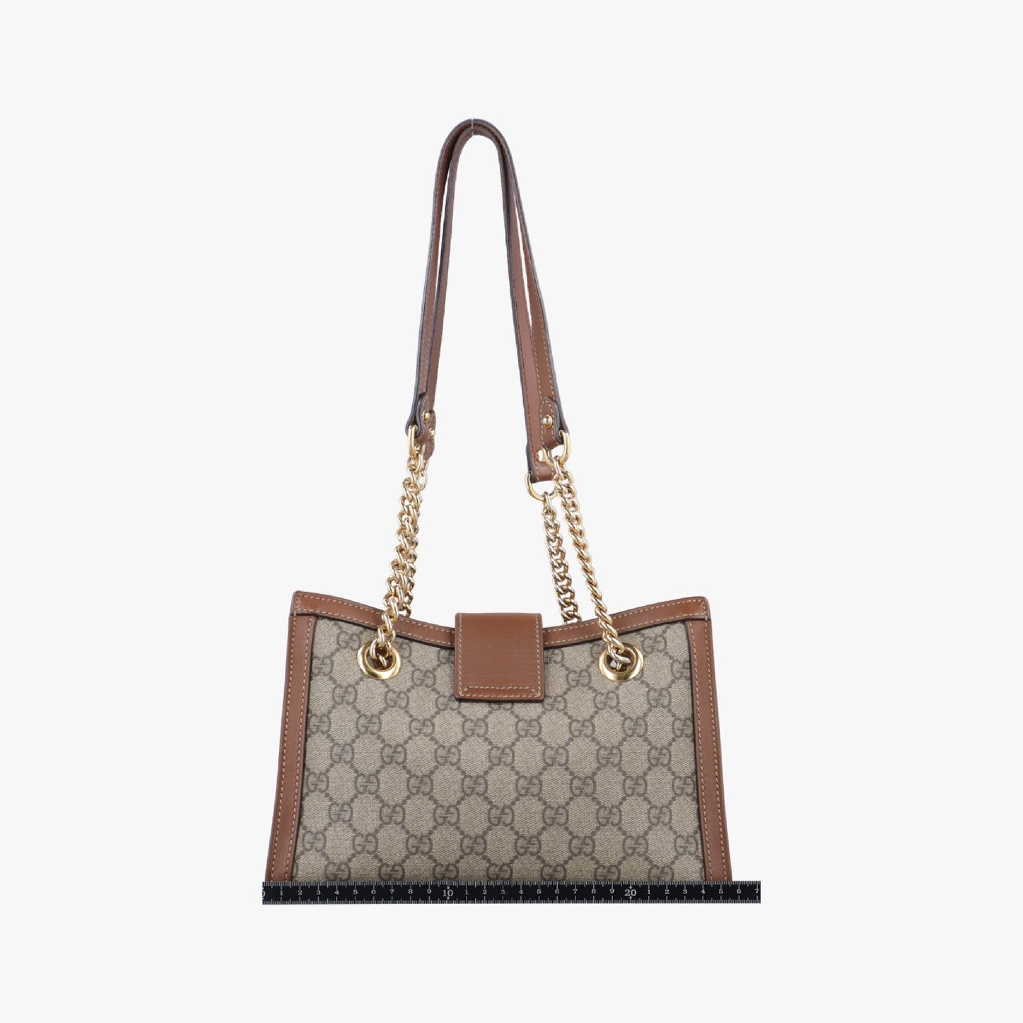 GUCCI Padlock Brown PVC Coated Canvas Shoulder Bag 498156I023592633