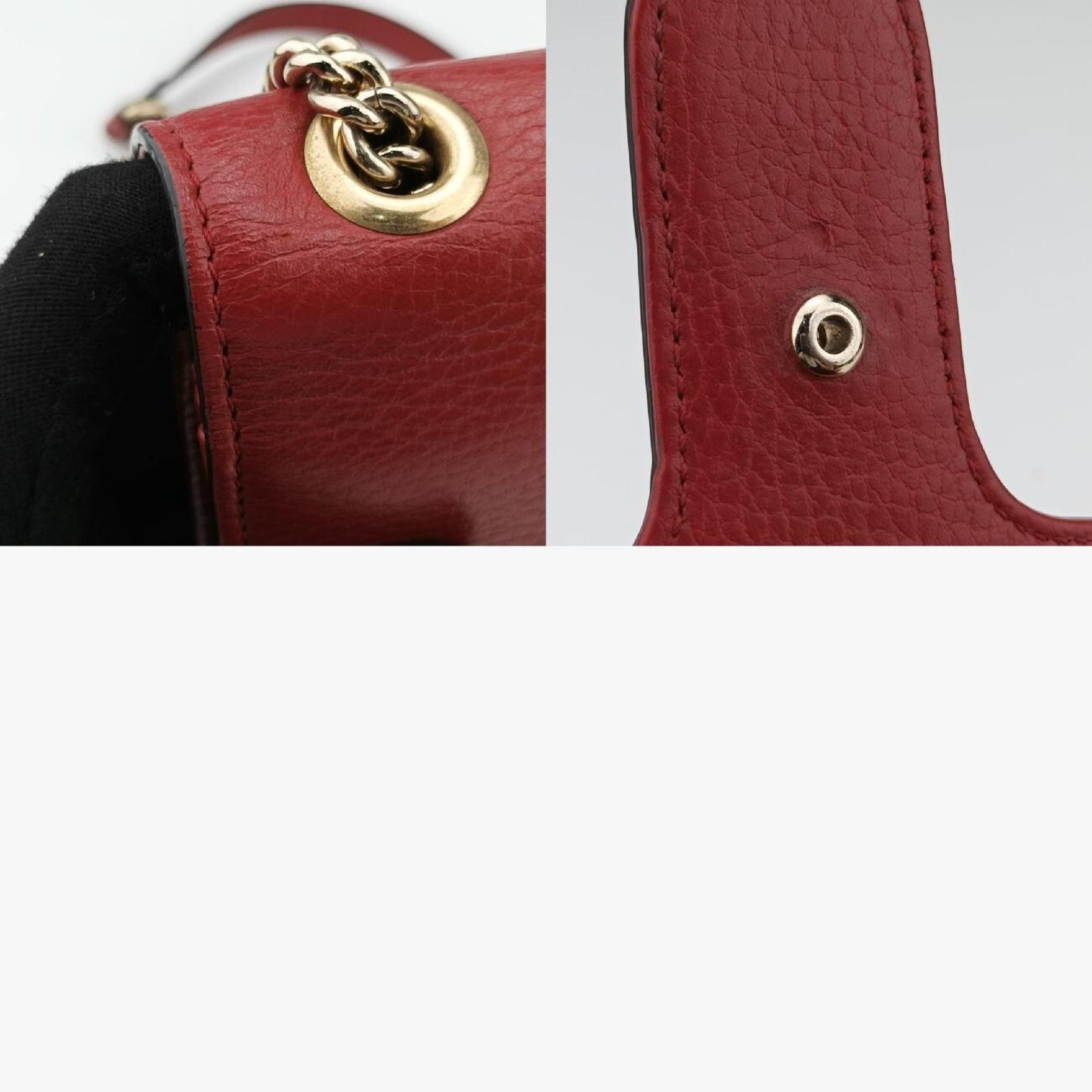 GUCCI Interlocking G Red Leather Shoulder Bag 510304G026579104