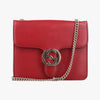 GUCCI Interlocking G Red Leather Shoulder Bag 510304G026579104
