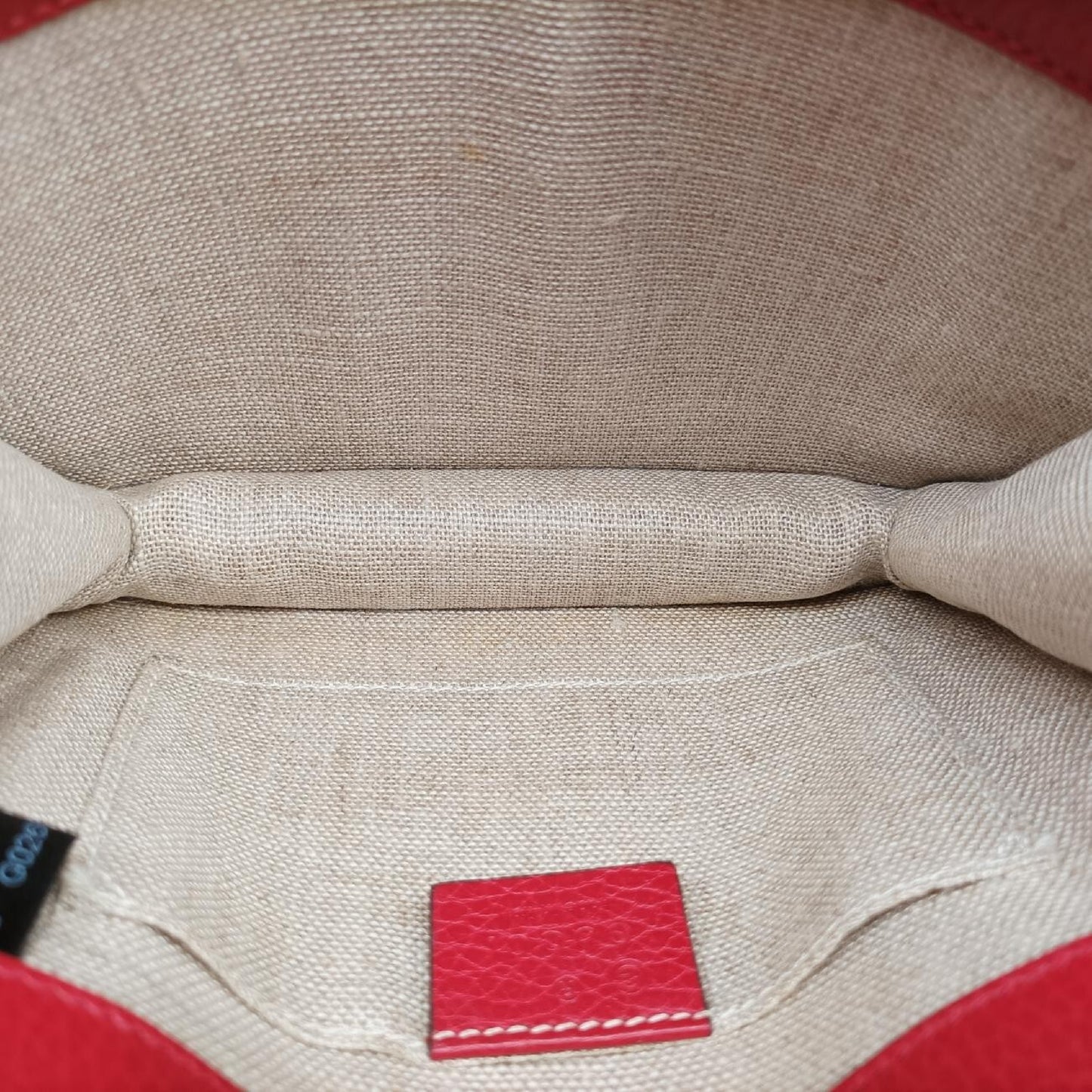 GUCCI Interlocking G Red Leather Shoulder Bag 510304G026579104