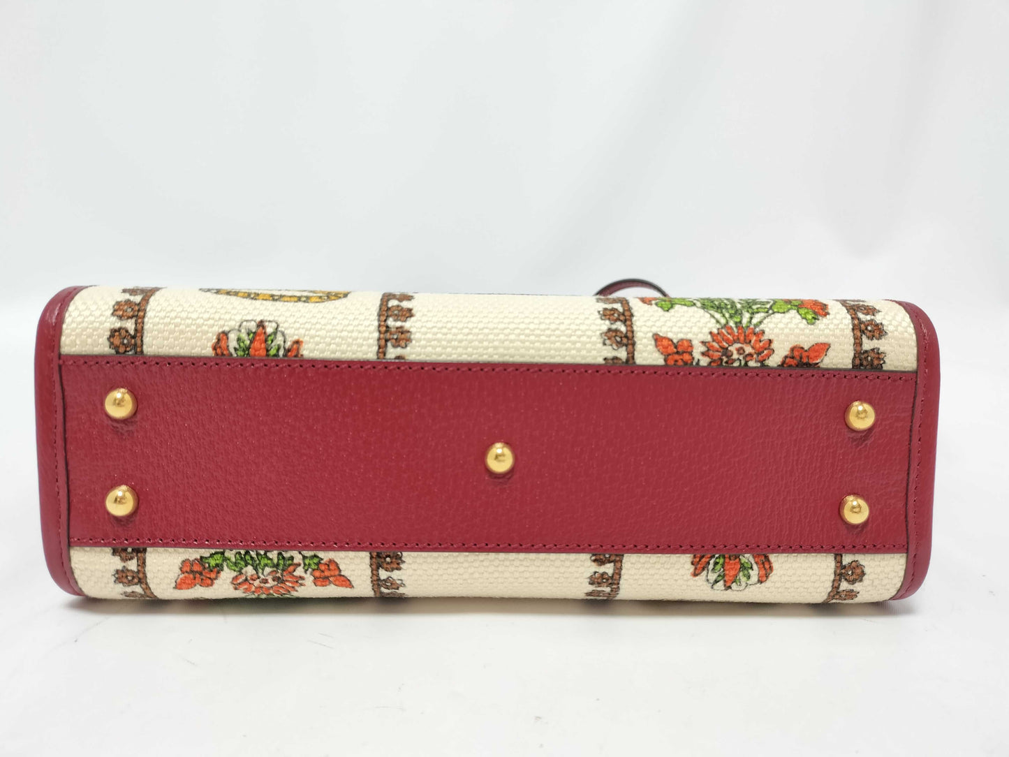 GUCCI 2-Way Handbag Floral Print 100th Anniversary Model Handbag