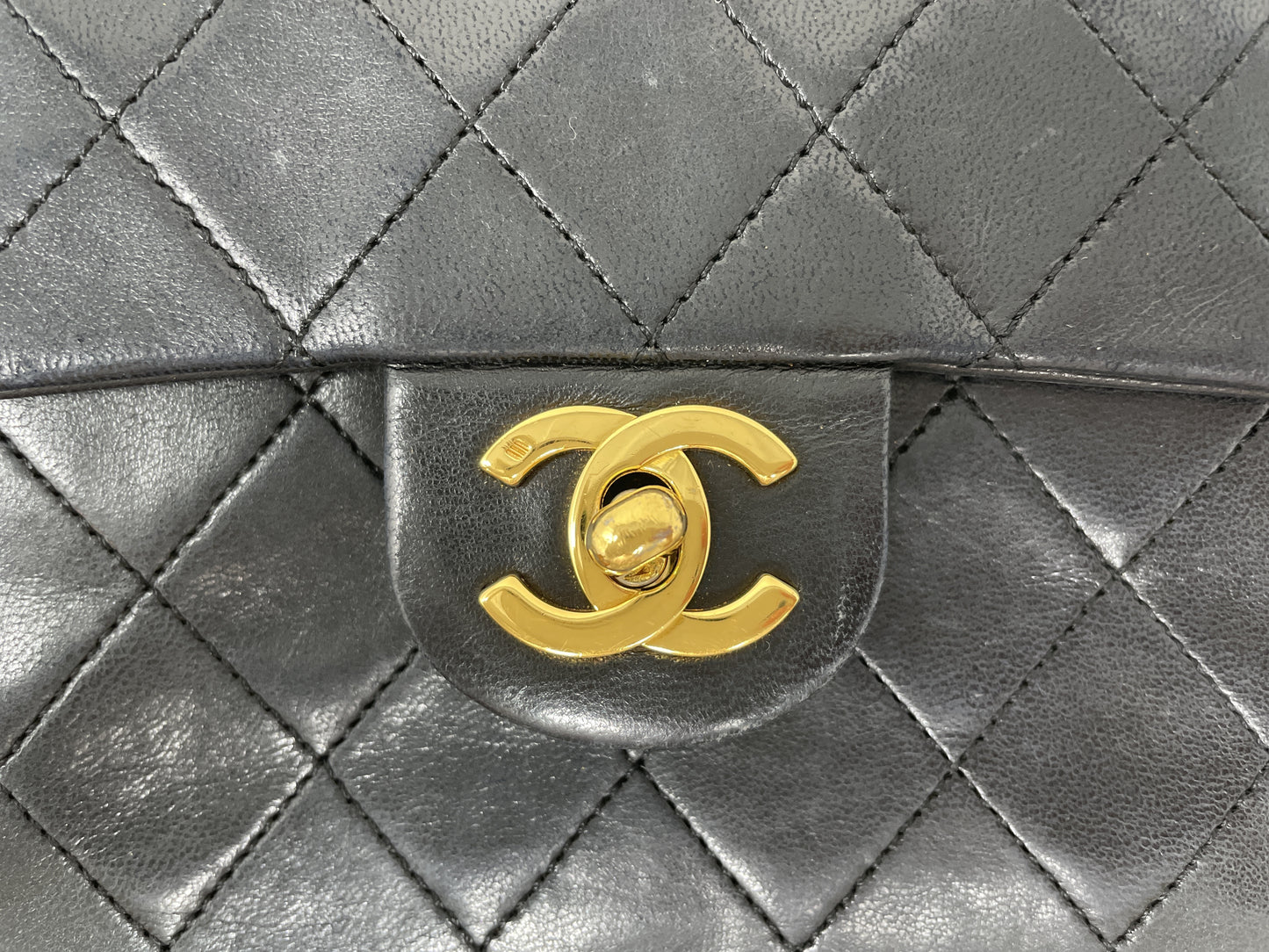 CHANEL Mini Matelasse Lambskin Black Turnlock Shoulder Bag