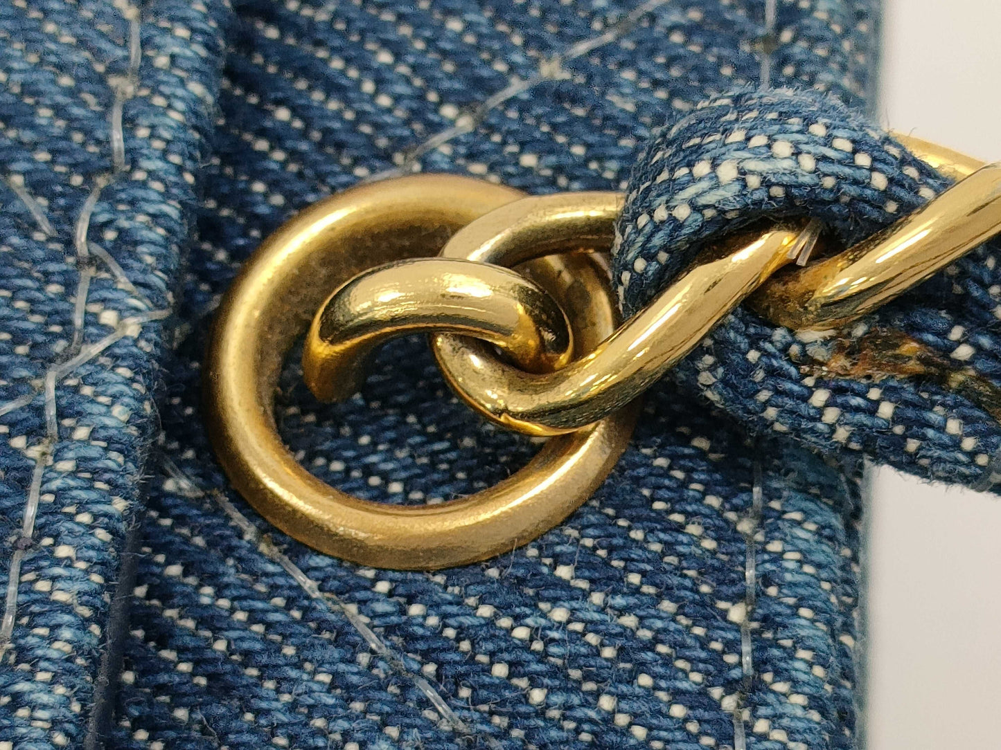 CHANEL Chain Tote Denim 937 Tote Bag