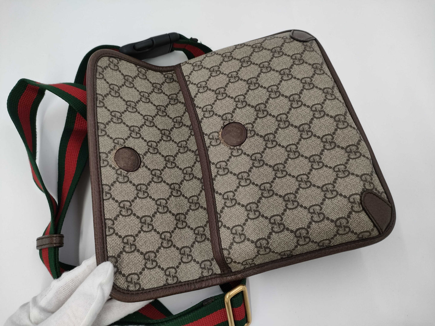 GUCCI 493930 Neo Vintage GG Supreme Sherry Line Shoulder Bag