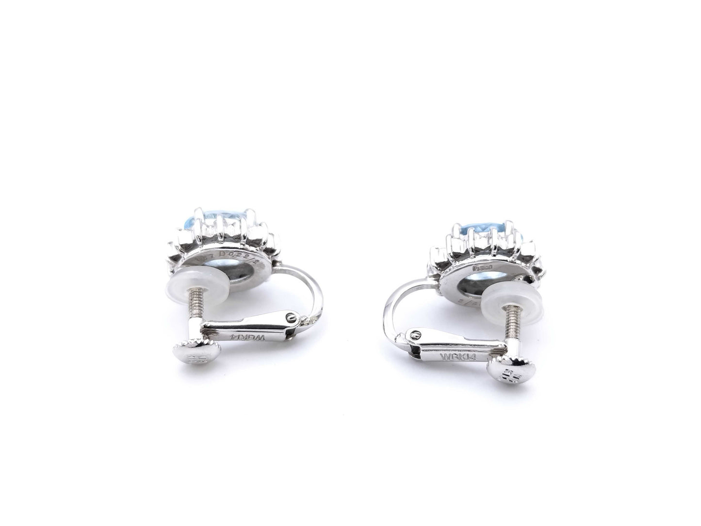 AQ1.57ct D0.22ct K14WG 5.6g Earrings