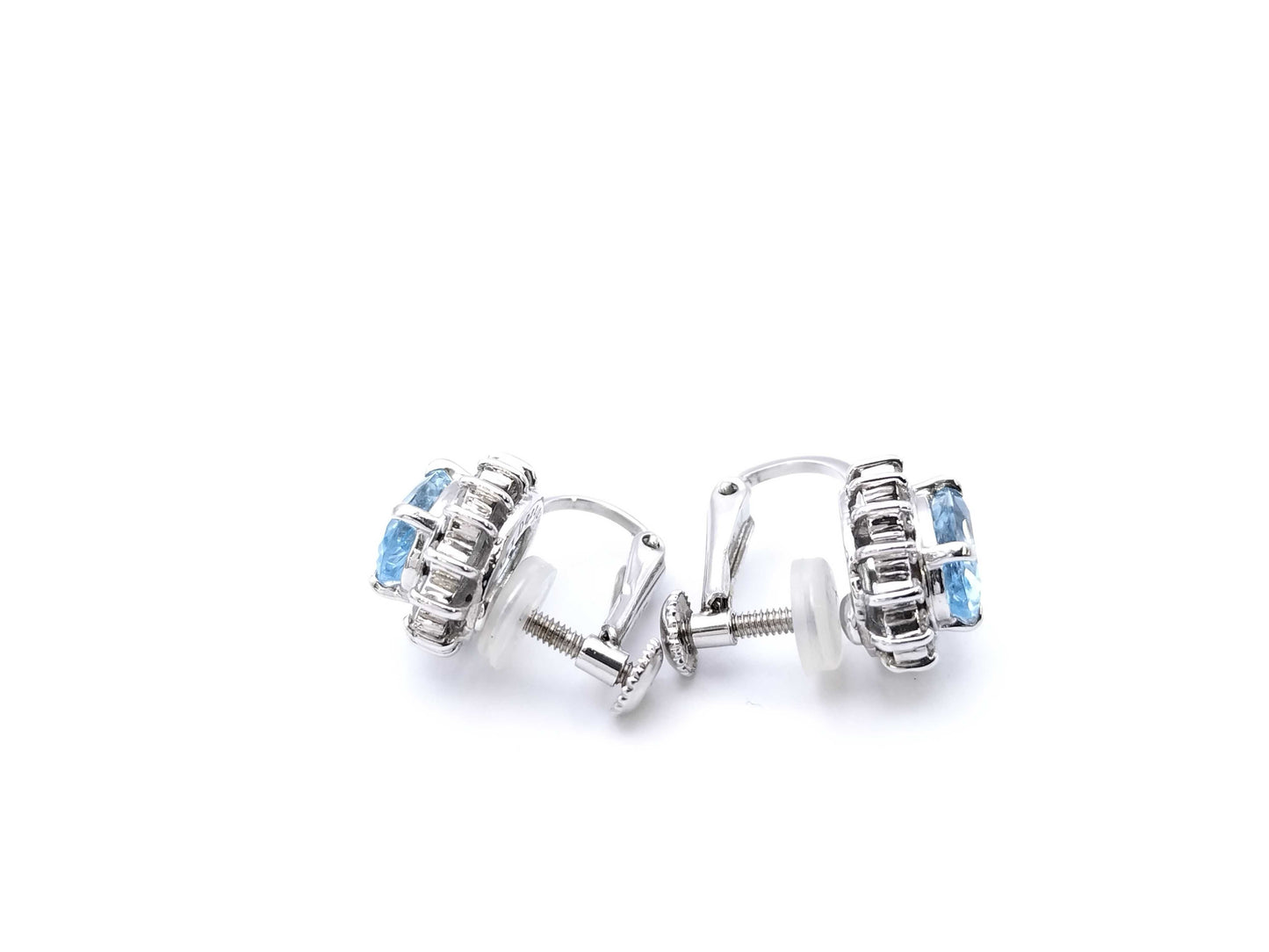 AQ1.57ct D0.22ct K14WG 5.6g Earrings