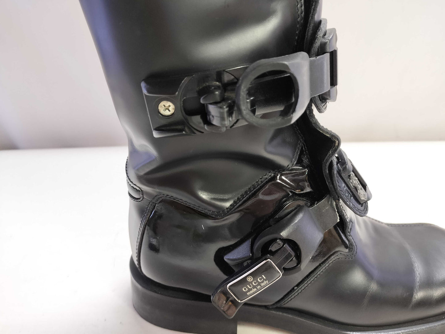 GUCCI Leather and Rubber Boots Black Size 36 Other Shoes