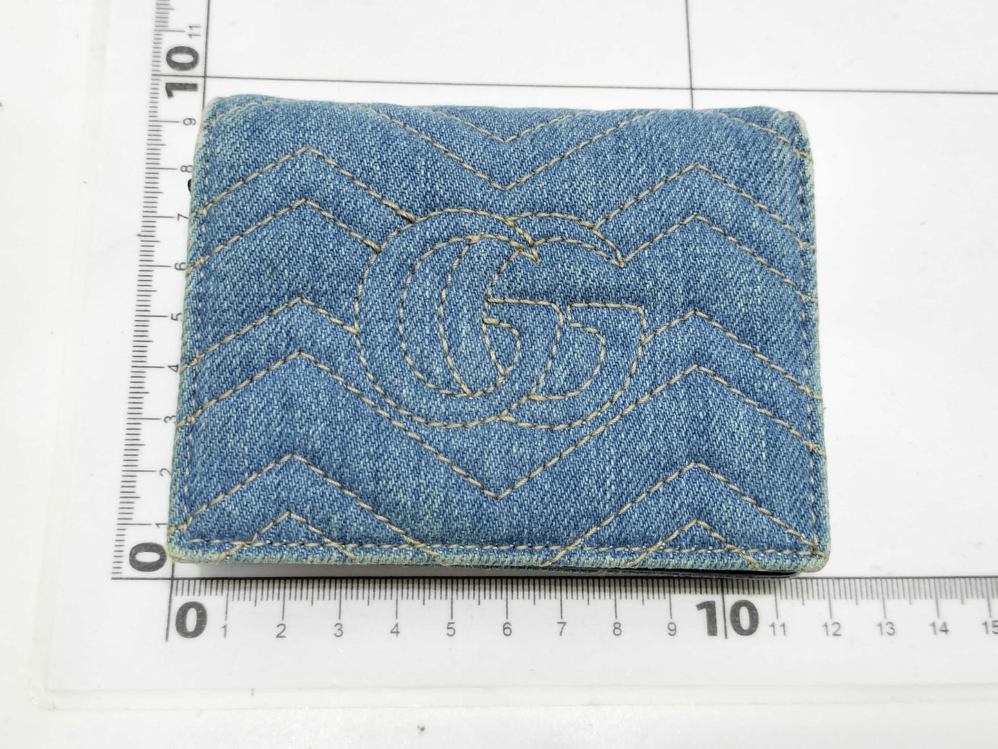 GUCCI Denim GG Marmont Compact Wallet 466492 Wallet