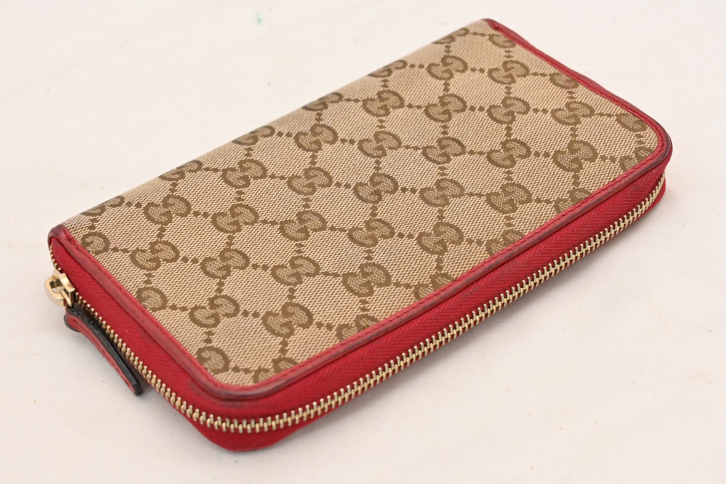 GUCCI GG Canvas GUCCI GG Pattern Canvas Long Wallet
