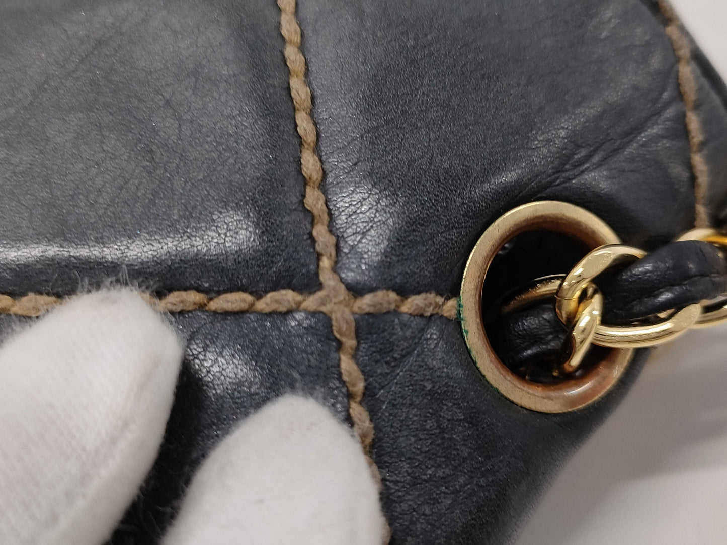 CHANEL Shoulder Bag Wild Stitch Black Bag