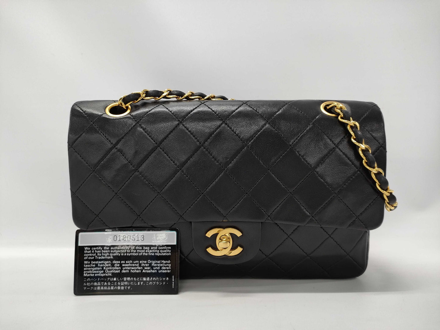 CHANEL Shoulder Bag W Flap Black Bag