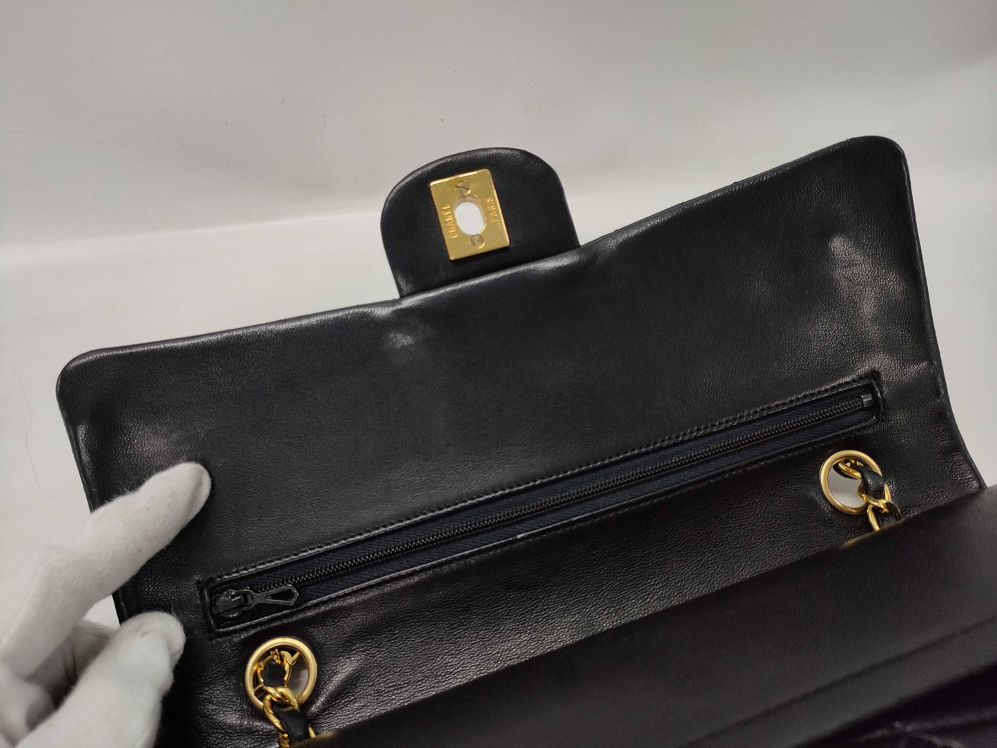 CHANEL Shoulder Bag W Flap Black Bag