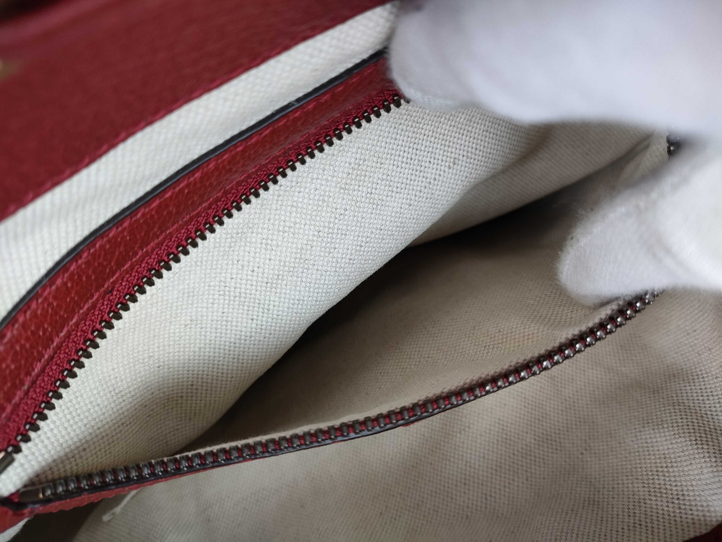 GUCCI Baiadera Stripe Backpack Canvas and Leather Backpack