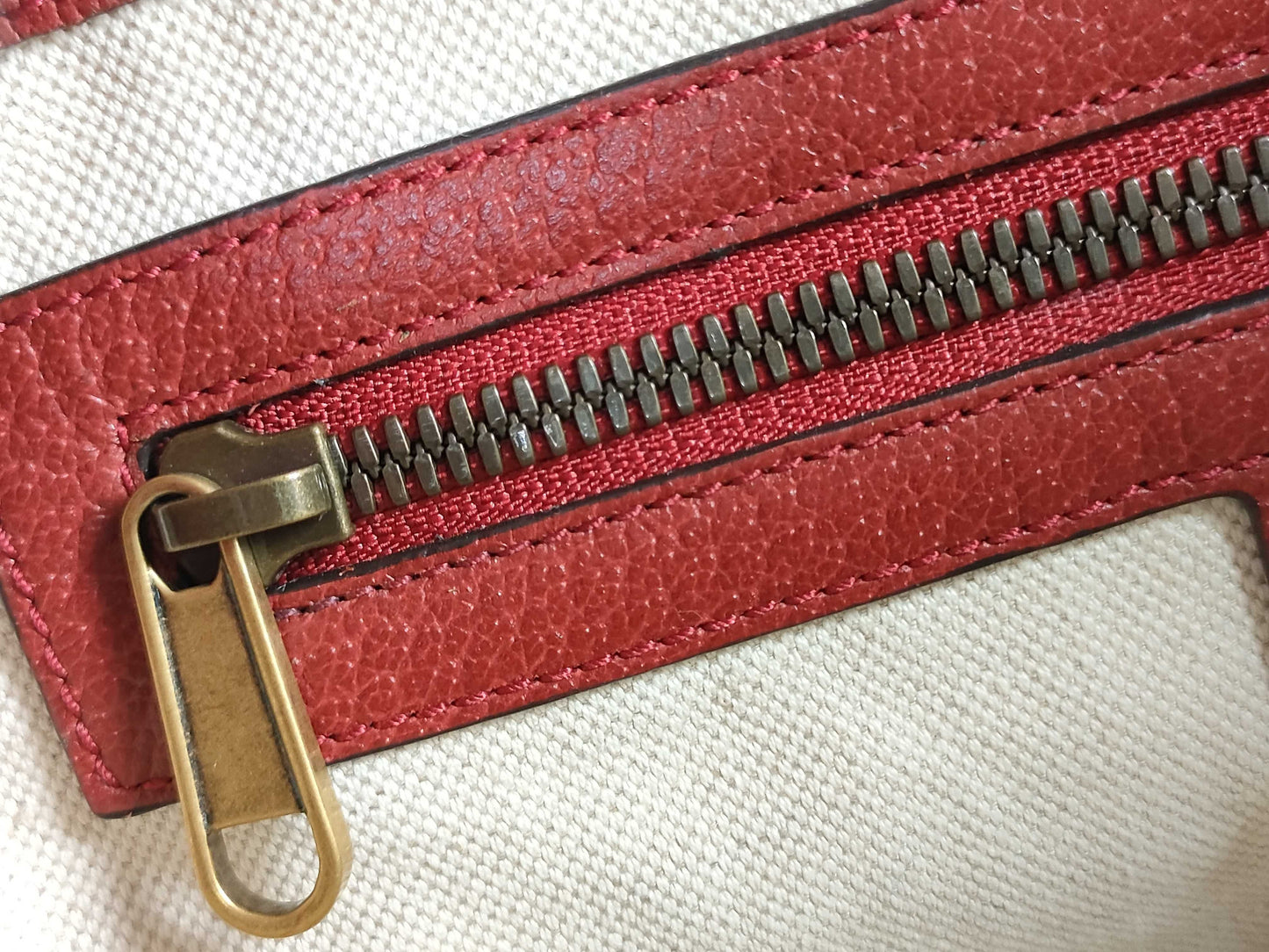 GUCCI Baiadera Stripe Backpack Canvas and Leather Backpack